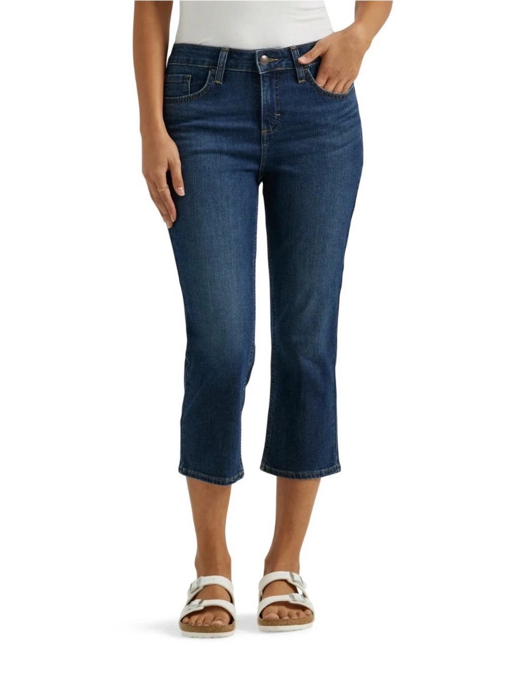 Lee Midrise Dark Dive Denim Capri Jeans w/ 22” Inseam Size 12M